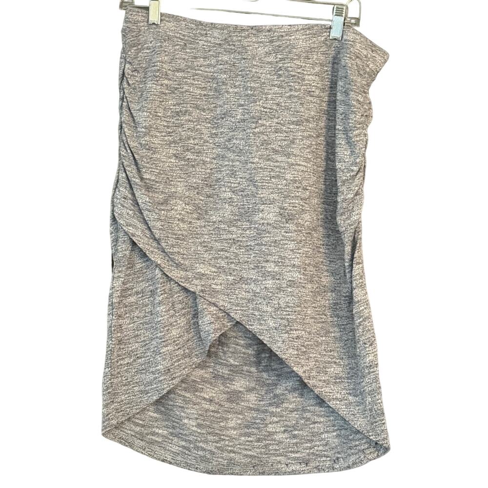 Lola by AFG Knit Stretchy Elastic Waist Knee Length Tulip Skirt Size L